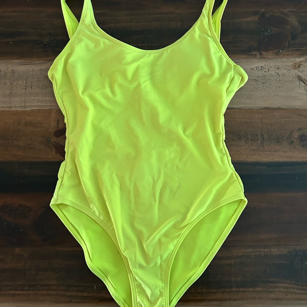 No Boundaries Neon Yellow One-Piece Swimsuit
